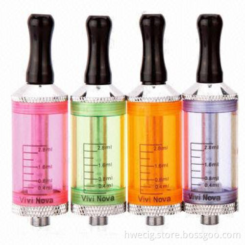 2014 hot sales refillable liquid vivi nova bottom coils e-cigarette atomizer